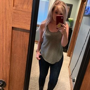 Army green racerback tank top